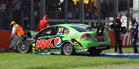 Greg Murphy hurt his back in the opening round of the V8 series in Adelaide. Photo / Getty Images