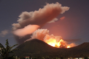 One of Indonesia's many volcanoes, Mount Lokon, put on a spectacular display of geothermal power last year. Photo / AP