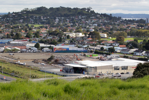 The 10,000sq m retail centre at Stoddard Rd is expected to be completed by mid-October. Photo / Sarah Ivey