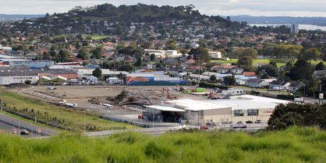 The 10,000sq m retail centre at Stoddard Rd is expected to be completed by mid-October. Photo / Sarah Ivey