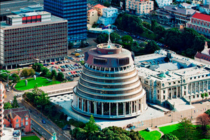 AMP NZ Office has struck a $50.4 million deal to buy commercial land and buildings near the Beehive. Photo / Supplied