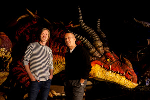 Shrek's Andrew Adamson and Jeffrey Katzenberg.
Photo / Chris Loufte