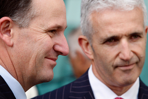 Prime Minister John Key (left) and Air New Zealand Chief Executive Officer Rob Fyfe. Photo / Sarah Ivey