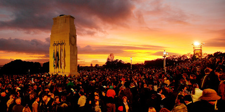Members of the public turn up for the Anzac Day dawn service at the Auckland War Memorial Museum. Photo / Greg Bowker