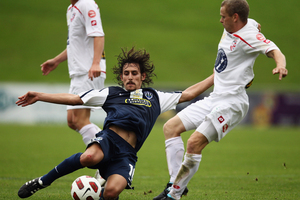 Waitakere United play against Auckland City. Photo / Dean Purcell