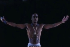 Tupac's return to the stage was the talk of the festival. Photo / Youtube