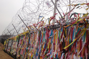 South Korea is trying to promote environmental tourism at the border by opening trekking routes within the DMZ, where visitors will also get a chance to peek into the reclusive North. Photo / AFP