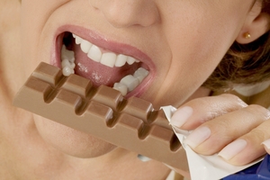 A woman in London was shocked to find a small watch-like battery in her chocolate slab