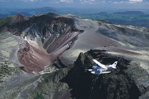 Take a scenic flight over Mt Tarawera, Rotorua, with Volcanic Air Safaris. Photo / Supplied