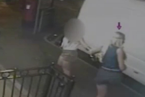 Emily Longley (purple arrow) was shown in CCTV footage arriving at a cafe after a fight with Elliott Turner (yellow arrow) who arrived later that night and tried to follow Emily when she left soon after.