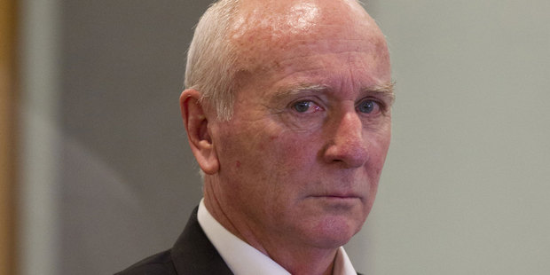 Bridgecorp's Rod Petricevic being sentenced in the High Court at Auckland this morning. Photo / Brett Phibbs