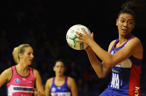 Mystics' Bailey Mes in action during last night's game. Picture / Getty Images