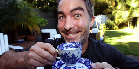 Dai Henwood's cup of joy lies in his special leafy 'home brew'. Photo / Doug Sherring