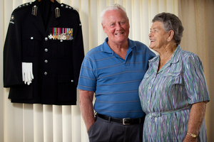 Theo Thomas, with wife Myrtle, says serving during World War II was 'about doing my bit'. Photo / Greg Bowker
