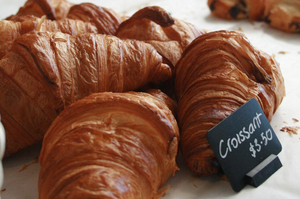 A croissant is clumsily crumbly. Photo / Supplied