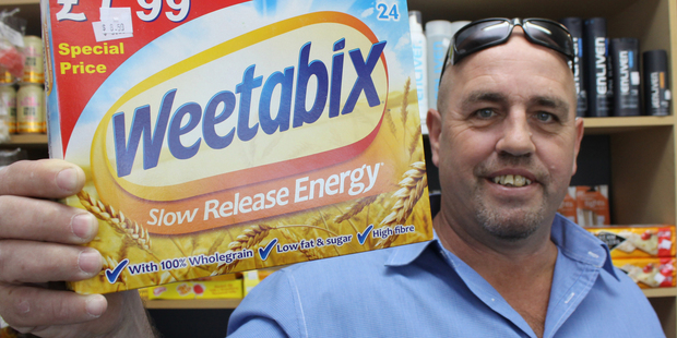 Bob Wren says he has received 'tonnes of support' for refusing to pull Weetabix from his shelves. Photo / APN