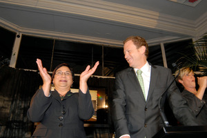 Metiria Turei and Russel Norman on election night, 2011. Photo / Michael Craig