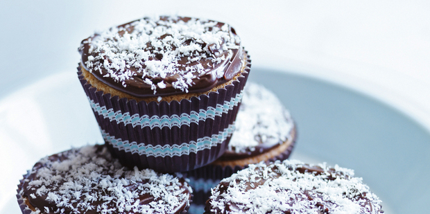 Lamington cupcakes. Photo / Chris Court