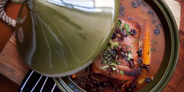 Pork, olives, smoked paprika and oregano. Photo / Babiche Martens