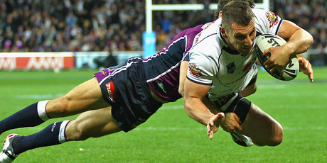 The Warriors stunned the Storm on their home park in the finals series in both 2008 and 2011. Photo / Getty Images