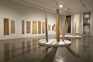 The installation by Gulumbu Yunupingu at the newly refurbished MCA in Sydney. MCA Photo / Alex Davies