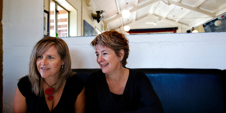 Anna Birkenhead (left) and Diana Rands feel at home in 'Gay Lynn'. Photo / Steven McNicholl