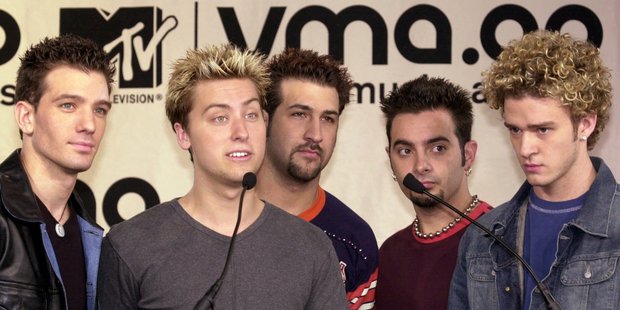 Justin Timberlake, far right, during his days in boy band NSync. Photo / Supplied