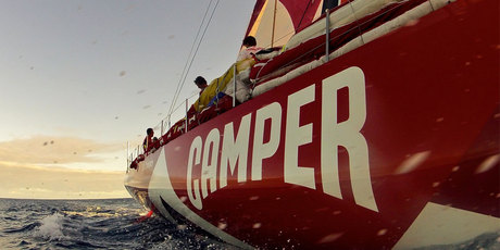 Camper are enjoying the fast-running conditions at the front of the Volvo Ocean Race and are continuing to keep rivals Puma within reach. Photo / Hamish Hooper.
