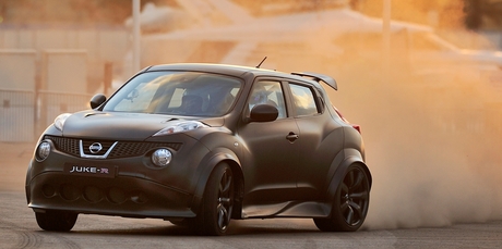 Nissan's Juke-R wiped out the supercars in Dubai, sparking huge buyer interest in the mad wee hatch. Photo / Supplied
