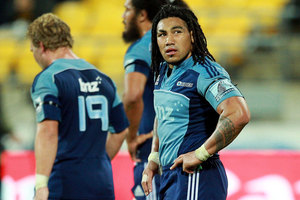 Ma'a Nonu of the Blues looks on in disappointment after the final whistle during the round 11 Super Rugby match between the Hurricanes and the Blues. Photo / Getty Images.