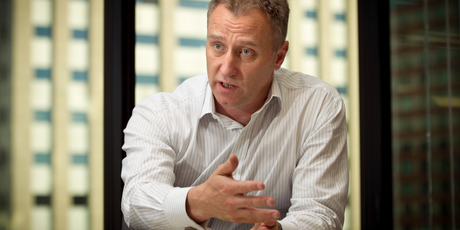 Departing NZX boss Mark Weldon will soon be putting all his efforts into Olssens Vineyard in Central Otago which he bought last year. Photo / Natalie Slade
