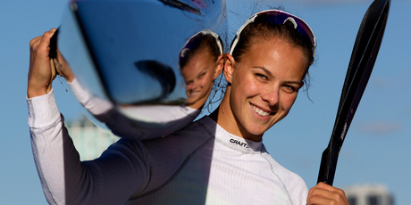 Lisa Carrington says she loves seeing Kiwi athletes beating the world. Photo / Brett Phibbs