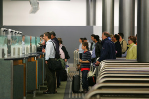The International Arrivals and Customs Immigration area at Auckland International Airport. file photo / Brett Phibbs