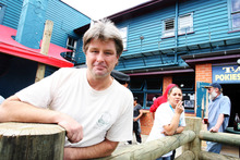 Neal Summers outside the Kaikohe Hotel in 2008. Photo / John Stone