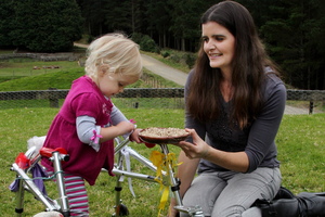 Julie Smith and her 2-year-old daughter Kayla have fun at home. Photo / APN
