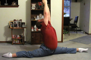 Looking at Chris you wouldn’t think he could to the splits, but boy can he… Photo / Supplied