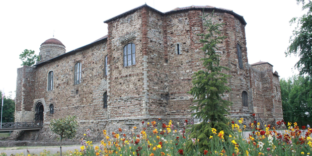 Colchester Castle, built on the ruins of a Roman temple, is now a museum. Photo / Jim Eagles