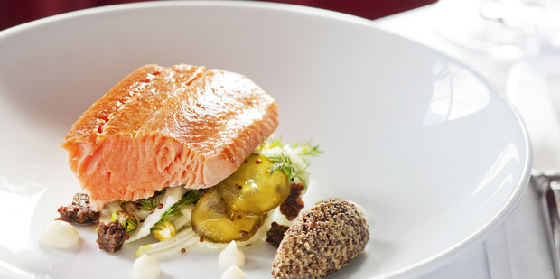 The salmon starter at Molten restaurant in Mt Eden. Photo / Babiche Martens
