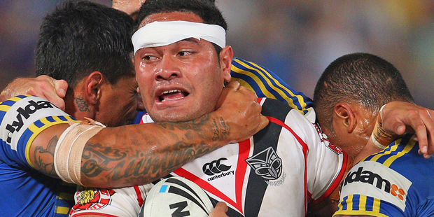 Young Warriors centre Konrad Hurrell. Photo / Getty Images