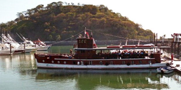 The Isla Morada, used by Al Capone, is the oldest vessel still crossing the Panama Canal. Photo / AFP