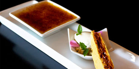 Creme brulee dessert at Pure. Photo / Steven McNicholl