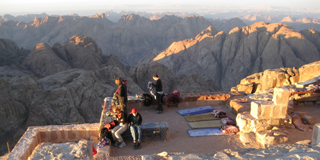 On Mount Sinai, blankets - pre-loved by camels - are available for rent for those wanting to stay the night and watch the sunrise. Photo / Supplied