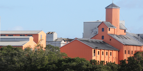 The coral pink buildings and tower of Birkenhead's Chelsea Sugar Refinery give it a Tuscan look. Photo / Supplied