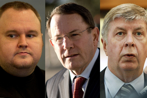 Kim Dotcom, John Banks and Maurice Williamson. Photos / Brett Phibbs, Jason Dorday, Getty Images