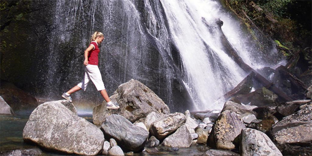 The Chatterbox Falls at Princess Louisa Inlet. Photo / Tourism BC