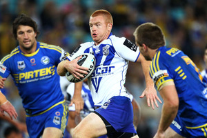Kris Keating of the Eels makes a line break during the round nine NRL match between the Parramatta Eels and the Canterbury Bulldogs. Photo / Getty Images