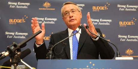 Treasurer Wayne Swan will begin today the job of selling his budget to a sceptical Australia. Photo / Getty Images