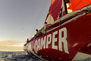 The battle for leg six honours in the Volvo Ocean Race looks set to go down to the wire. Photo / Hamish Hooper.