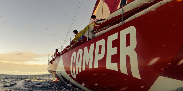 The finish of leg six is likely to be a tight one. With just under 1000 nautical miles remaining, Puma hold a slim lead over Camper, with Telefonica third. Photo / Hamish Hooper.