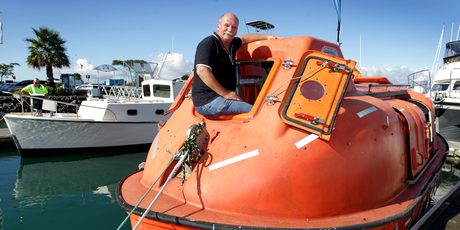 Moss Carlin hears similar lifeboats overseas fetch up to $38,000. Photo / Alan Gibson
